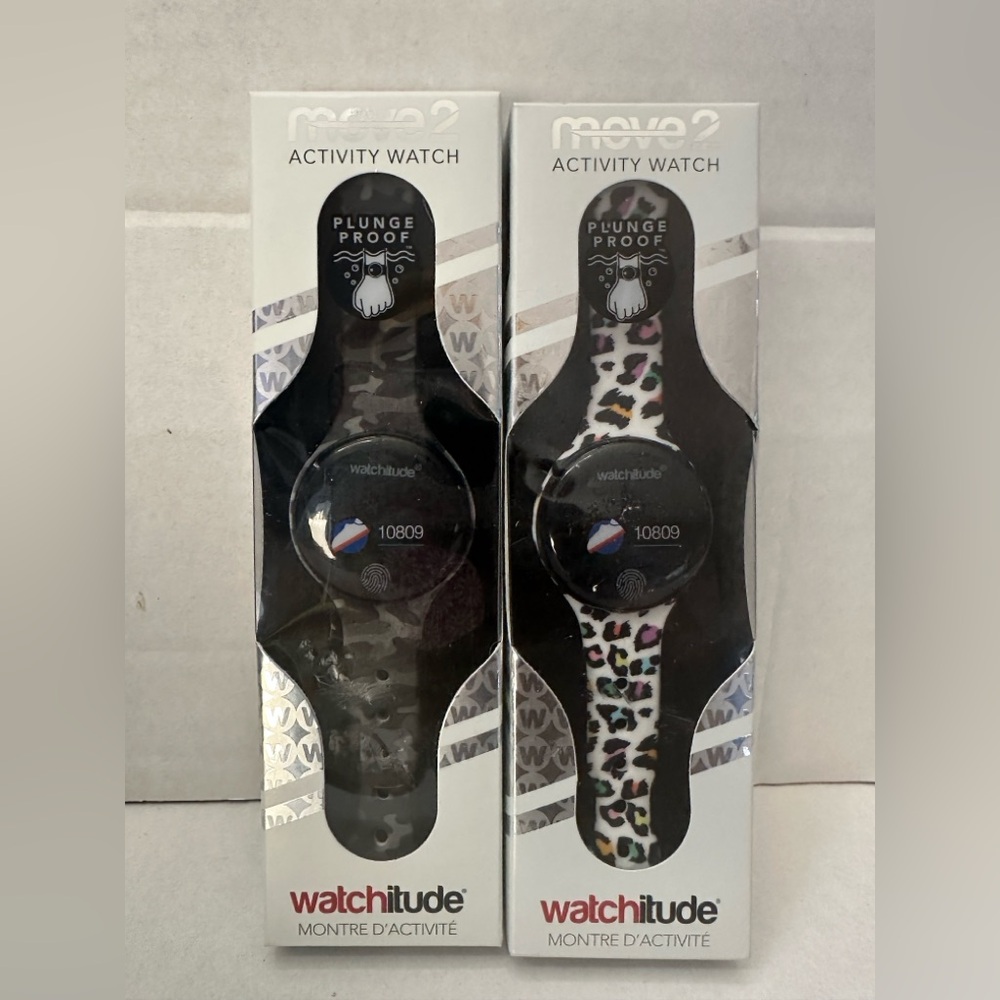 NIB Lot 2 Watcitude Move2 Fitness Plunge proof Activity Watch